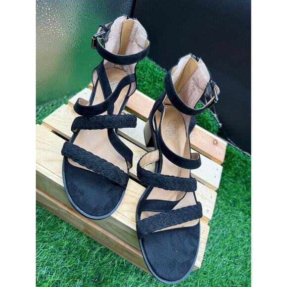 Franco Sarto- Open Toe Heels- Black- Size 9W - Picture 5 of 10